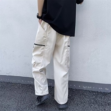 坠感阔腿休闲长裤男女宽松直筒痞帅工装夏季拖地裤子MK632-p40，男装休闲裤，星座1008