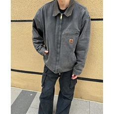 棕色中古vintage外套男春秋季cleanfit短款美拉德底特律工装夹克，男装夹克，星座601-1