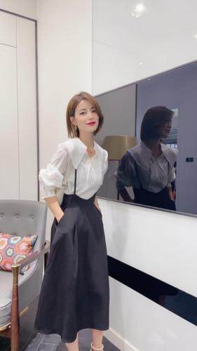 秋装两件套连衣裙图片