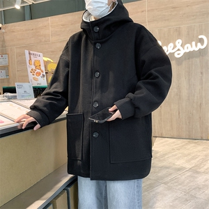 秋冬款男大衣羊羔毛工装大口袋单排扣风衣外套DY51P85