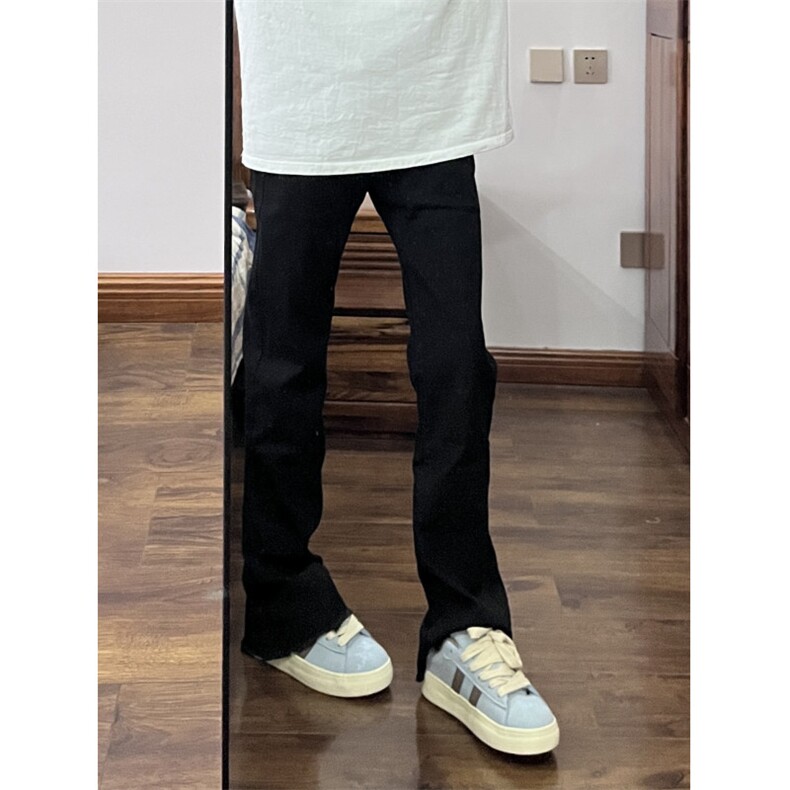 【有货】毛边517弯刀牛仔裤男款修身直筒微喇裤子高街KZA21LL-P48,男装牛仔裤,星座1007（原301D）