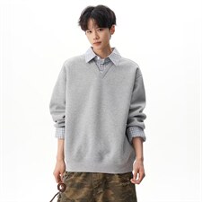 【XZ1112-1现货】卫衣假两件长袖衫翻领P46YW11，男装卫衣，星座1112-1