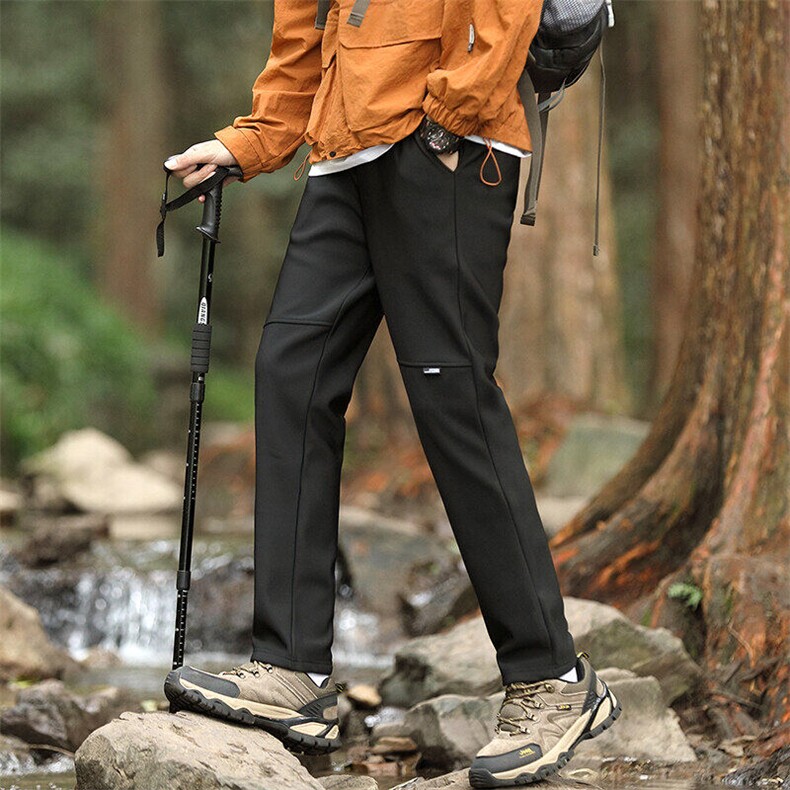 抖音春秋季户外冲锋裤男女休闲裤防风防水裤徒步登山软壳裤,男装休闲裤,星座1706