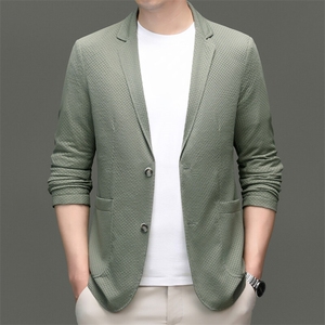 CR25128高品质泡泡纱男士休闲西装主推图片