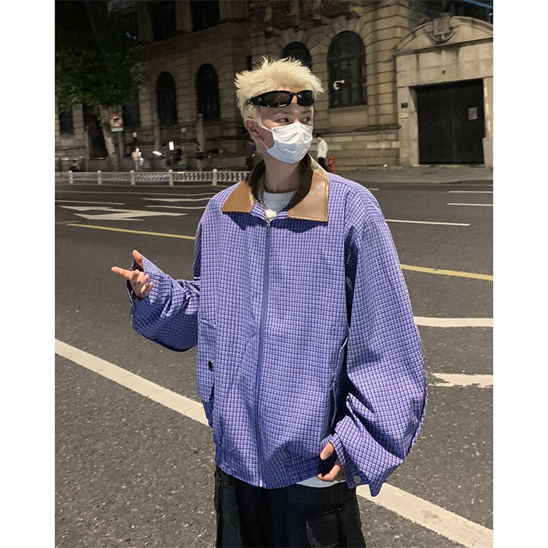2024春秋痞帅外套男ins高街潮牌港风韩版潮流宽松夹克JK090-P63,男装夹克,星座308B-2