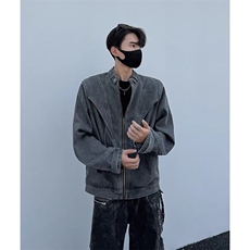 秋季款-重工原版高品质拼接牛仔夹克外套，男装夹克，星座410-7