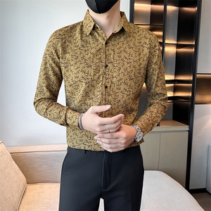 秋冬男士社会小伙店主风痞帅花衬衫301A-1/CS603/P55图片