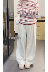 春季薄款褶皱西裤cleanfit潮流垂感休闲长裤男C62178-TP3569，男装西裤，电商A102