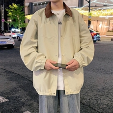 秋季新款宽松夹克男撞色衬衫领上衣外套DSA157B-JK7863-特P70，男装夹克，电商A157B