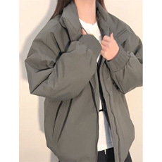 现货美式高街休闲夹克冬季三防立领纯色户外工装加厚棉服外套，男装夹克，电商A486