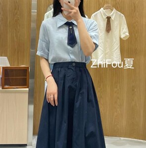 夏季新款 学院风可拆卸领结上衣图片