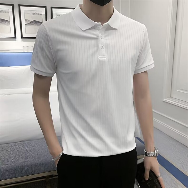短袖polo衫男潮牌潮流纯色针织翻领t恤男装保罗半袖衣服T539,男装T恤,星座1116A-2（原606A-1）