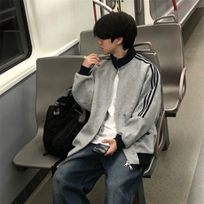 抖音得物高品质26春装美式高街重磅结构拼接织带立领卫衣外套CM42，女装短外套，电商A486