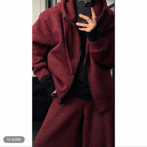 抖音加绒加厚满天星连帽卫衣阔腿裤套装上衣P123裤子P88网图,黑纱裙白上衣搭配鞋子图片