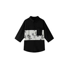 夏男x小伙立领纯色衬衫男休闲宽松风衬衣轻熟风A236-82569-P55，男装衬衫，电商A236