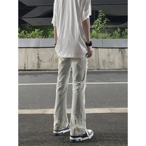 夏季美式高街ins小众破洞牛仔裤货号K755P6578图片