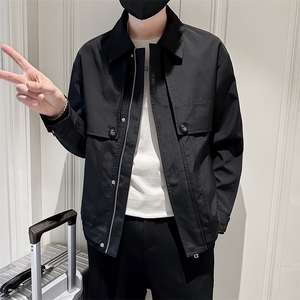 秋季轻熟抖音小伙青年纯色休闲夹克店主风A236-JK5099-P115图片
