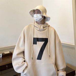 高街字母连帽卫衣大码宽松潮牌美式街头上衣外套头JK22313p65控78图片
