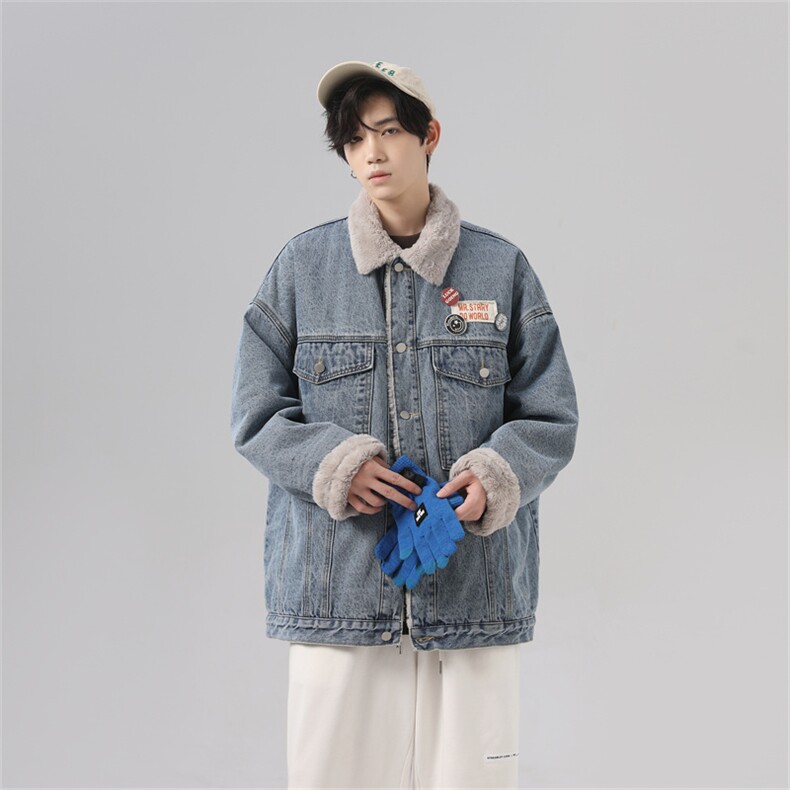 现货棉服男冬季棉衣外套羊羔绒翻领加厚毛领保暖外套MY2223-P125,男装棉衣,星座1103-3