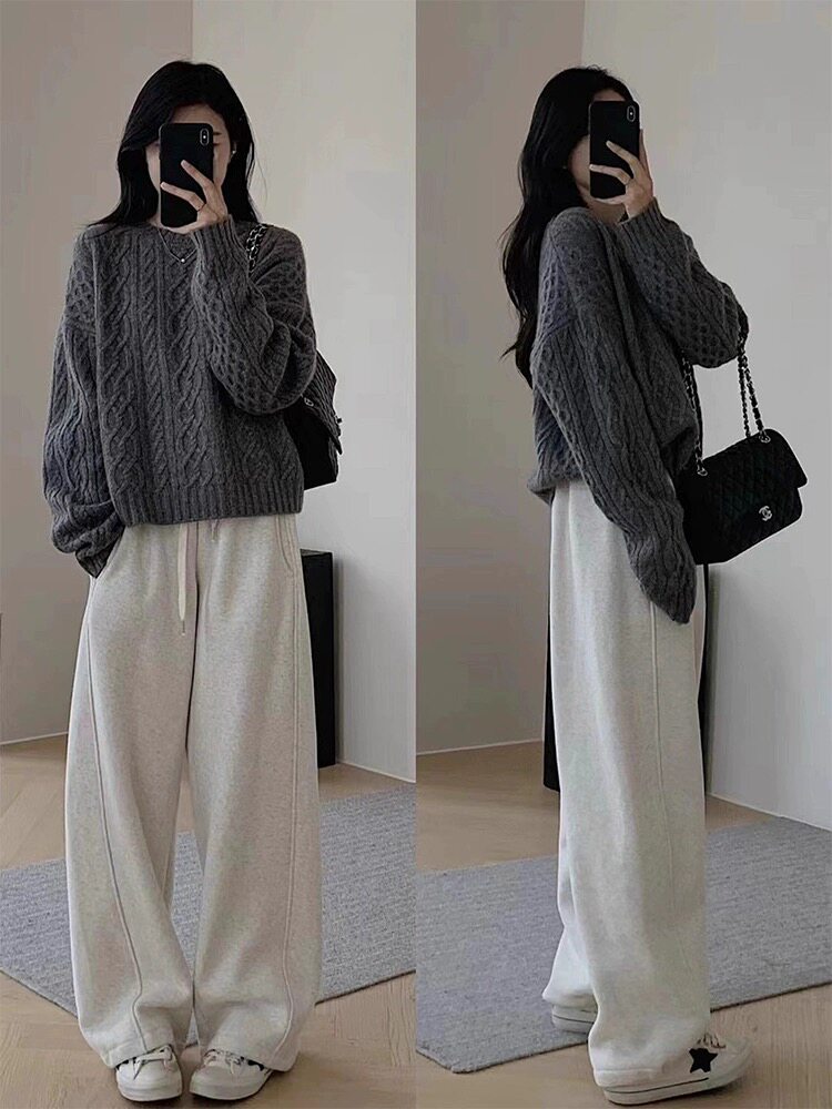 秋冬新款针织加厚套头毛衣女扭花套头衫打底羊毛衫,女装羊毛衫,思途羊绒