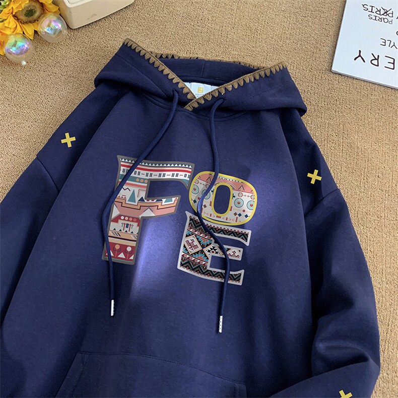 现货已做版权潮自主设计字母连帽宽松民族风卫衣WY29-P55控78，男装民族服装，星座205-5