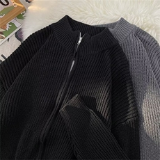 针织开衫男韩版潮流高街帅拼色2025冬季ins宽松毛衣外套MZ279-P47，男装针织衫/毛衣，星座412