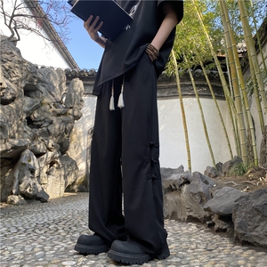 夏季新款风新中式盘扣宽松冰丝休闲西裤B315-K24045-特p30控58图片