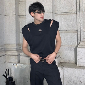 T037-P44美式高街无袖潮牌背心图片