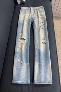 B221 美式ins高街暗黑宽松直筒破洞牛仔裤 LK25505-特P45控78图片