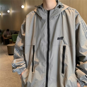 轻户外机能连帽冲锋衣外套男女百搭同款拼色宽松夹克W5030-P60图片