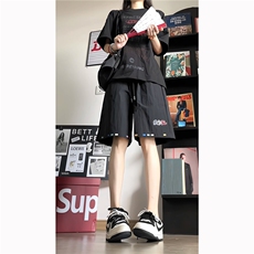 万针刺绣设计冰丝短裤女夏款2025新款中裤815A-DK24-P40控68，男装牛仔裤，星座815A