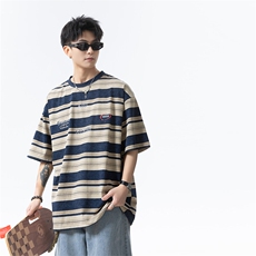 条纹印花海魂衫半袖短袖t恤男XH106-特p35，男装T恤，电商B367