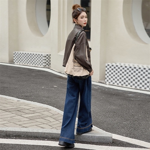 2025春秋新款韩版宽松休闲百搭皮衣外套女短款小个子机车服夹克潮图片