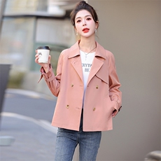 现货！小个子短款风衣女气质显瘦高级感韩版春秋上衣，女装短外套，今喜