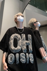 男装短袖T恤夏季长毛字母刺绣印花五分袖体恤XZ514-2-202463-P58，男装T恤，星座514-2(原B239)