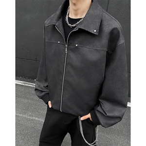 特批P60无差价2025春cleanfit铆钉夹克男高街痞帅机车服外套J5201图片
