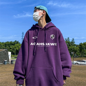 抖音得物供货 可提供视频 春装重磅美式宽松连帽卫衣DL2418图片