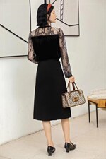 【现货】【】秋季新款时尚百搭金丝绒拼蕾丝打底衫，其它，名门秀