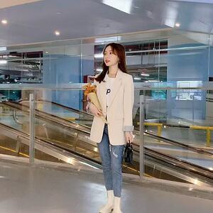 炸街小西装外套女春秋款韩版时尚气质设计感小众休闲女士西服上衣图片