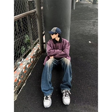 【有货】紫色外套男春秋款美式高街翻领飞行夹克短款8156HH-特P62，男装夹克，星座1007（原301D）