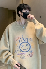 半高领毛衣男士大码针织衫男毛线衣男M18180-P45加绒款-P65，男装针织衫/毛衣，电商A040