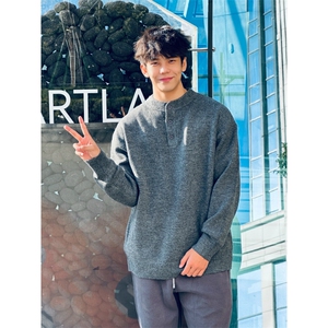 【有货】PLMY1LL-特P58亨利领 毛衣男秋冬美式复古针织衫图片