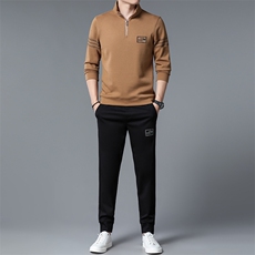SA3066-2钱塘2020-2中年男士冬季厚款时尚休闲简约卫衣套装P147，男装休闲套装，钱塘207-2