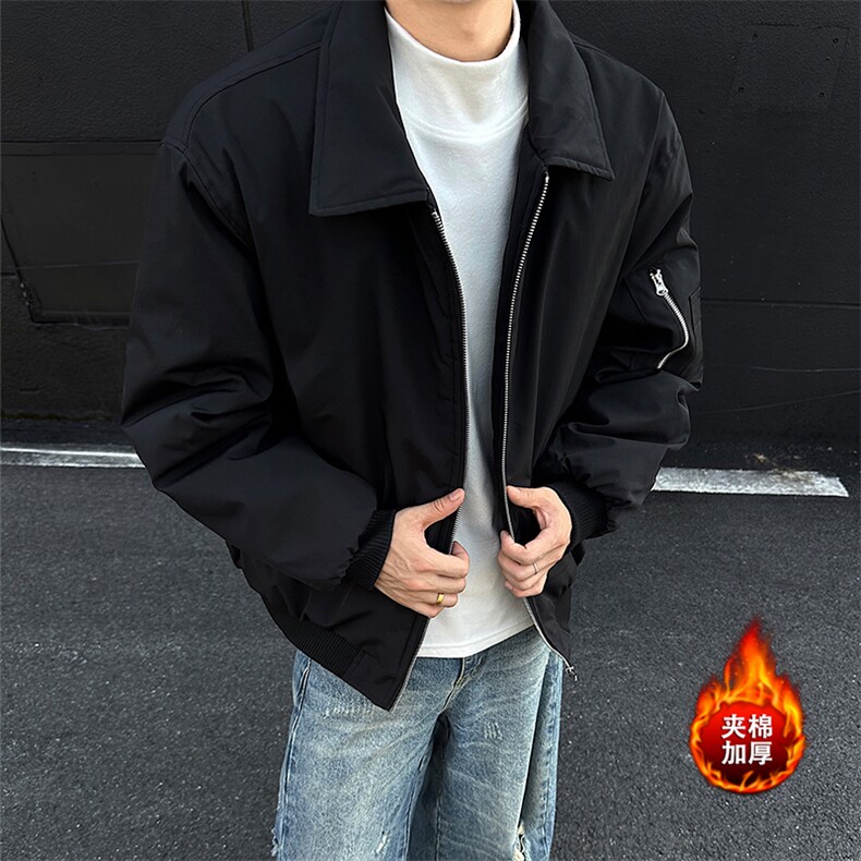 短款教练飞行夹克美式冬季夹棉复古外套棉服男5D1180-TP5598，男装夹克，电商A102