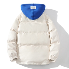 假两件皮棉衣连帽棉服潮流冬季加厚保暖棉袄外套A266-P02-P85，男装棉衣，电商A266