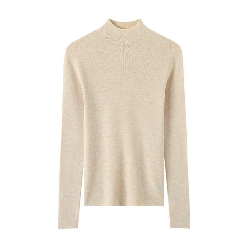 2025年秋季时尚百搭通勤简约休闲无缝一体，女装羊毛衫，朝思羊绒