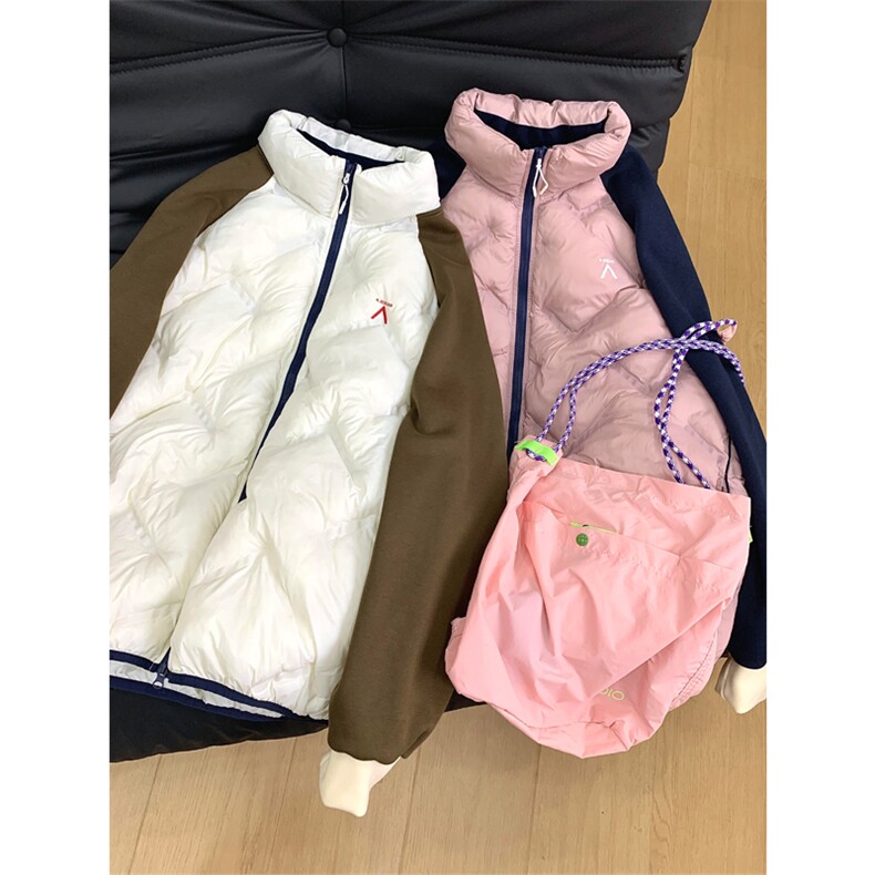 高品户外情侣P棉气绒服拼接轻薄防泼水棉衣棉服男女A1074-P118,男装棉衣,星座1505