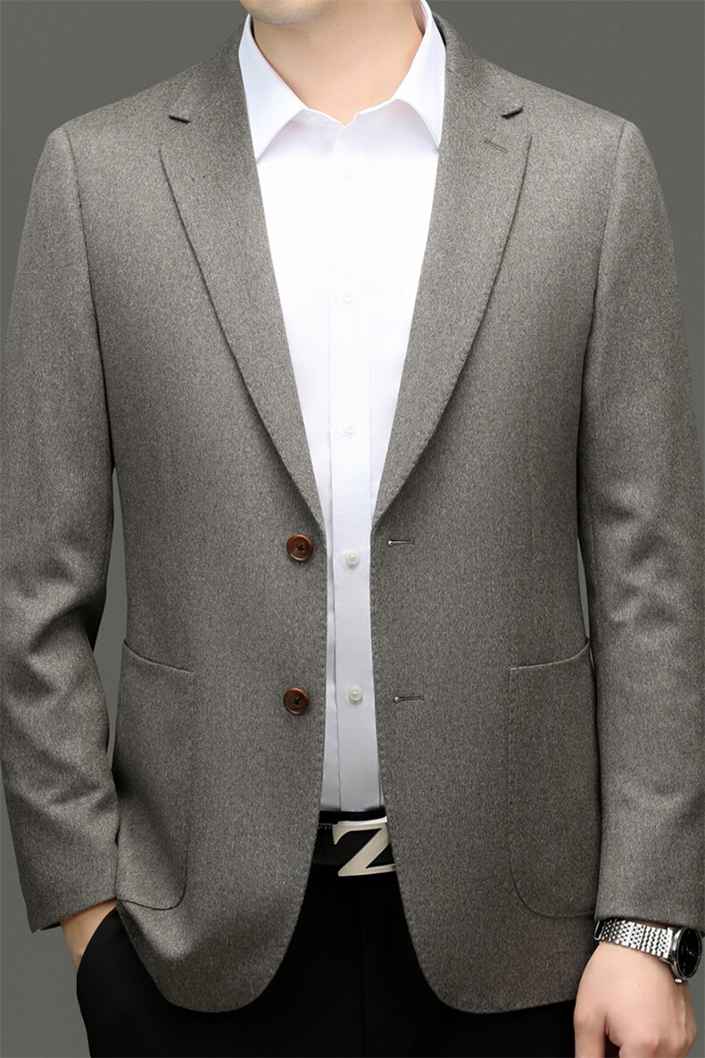 XL-N8856男式秋季新款长袖简约羊毛西服休闲商务便服西装,男装西服套装,电商B360