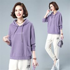 卫衣2021新款女长袖秋装韩版宽松大码套头上衣显瘦春秋外套潮，女装卫衣/绒衫，依恋蒂丝