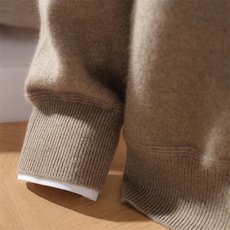 2025秋冬百搭时尚简约针织衫平面圆领针织衫，男装羊绒套衫，澳坤羊绒